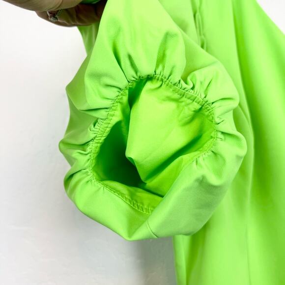 NWT Black Halo Cooper Sheath Dress Neon Lime Green Bright Plus Size 14 Cocktail - Picture 10 of 16